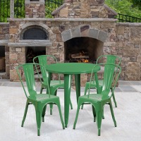 Metal Colorful Table and Chair Sets