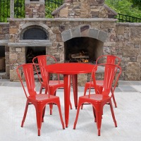 Dalton - Table and Chair Set - Red