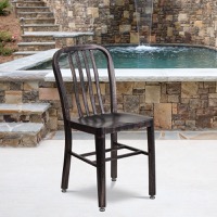 Gael - Industrial Modern Chair - Black-Antique Gold