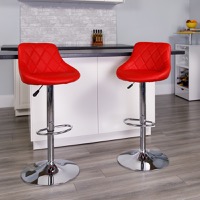 Vinyl Adjustable Height Barstools