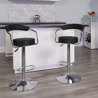 Vinyl Adjustable Height Barstools