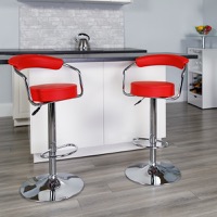 Vinyl Adjustable Height Barstools