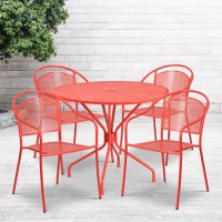 Oia - Table and Chair Set Designed for Indoor and Outdoor Use - Coral