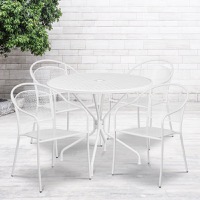 Oia - Table and Chair Set Designed for Indoor and Outdoor Use - White