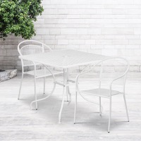 Oia - Table and Chair Set - White
