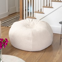 Duncan - Refillable Oversized Bean Bag for All Ages - Natural Sherpa