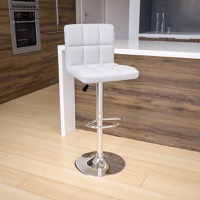 Vinyl Adjustable Height Barstools