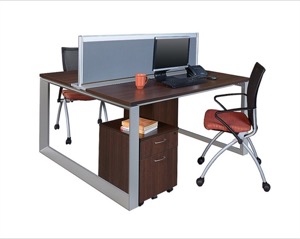 Elements Benching Systems - Two 63" Workstations - Dual-Sided