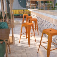 Metal Colorful Restaurant Barstools