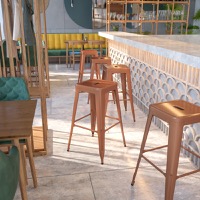 Metal Colorful Restaurant Barstools