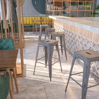 Metal Colorful Restaurant Barstools