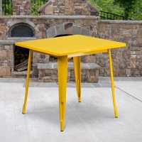 Felix - Metal Cafe Table - Yellow