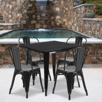 Metal Colorful Table and Chair Sets