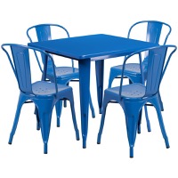 Metal Colorful Table and Chair Sets
