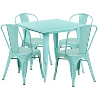 Metal Colorful Table and Chair Sets