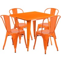 Metal Colorful Table and Chair Sets