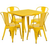 Metal Colorful Table and Chair Sets