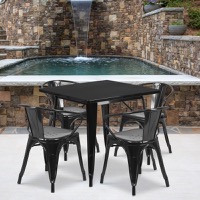 Grady - Table and Chair Set - Black
