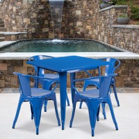 Metal Colorful Table and Chair Sets
