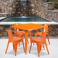 Metal Colorful Table and Chair Sets