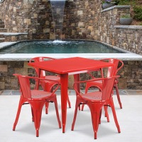 Metal Colorful Table and Chair Sets