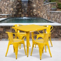 Metal Colorful Table and Chair Sets