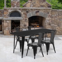 Metal Colorful Table and Chair Sets