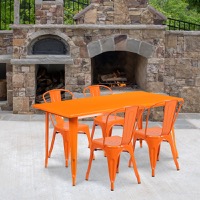 Metal Colorful Table and Chair Sets