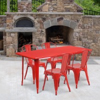 Darcy - Table and Chair Set - Red
