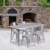 Metal Colorful Table and Chair Sets