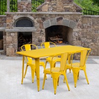Metal Colorful Table and Chair Sets