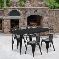 Metal Colorful Table and Chair Sets