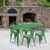Metal Colorful Table and Chair Sets