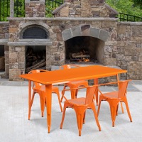 Fisher - Table and Chair Set - Orange