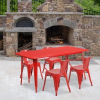 Fisher - Table and Chair Set - Red