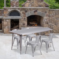 Metal Colorful Table and Chair Sets