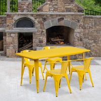 Metal Colorful Table and Chair Sets