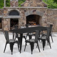 Gilbert - Table and Chair Set - Black