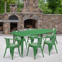 Metal Colorful Table and Chair Sets