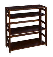 Flip Flop 34" High Folding Bookcase - Mocha Walnut