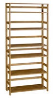 Flip Flop 67" High Folding Bookcase - Medium Oak