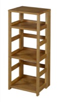 Flip Flop 34" High Square Folding Bookcase - Medium Oak