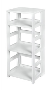 Flip Flop 34" High Square Folding Bookcase - White