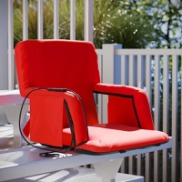 Malta - Padded Stadium Bleacher Chair & Heated Seat - Red