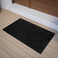 Harbold - Contemporary 18" x 30" Coir Entryway Doormat - Black