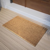 Harbold - Contemporary 18" x 30" Coir Entryway Doormat - Natural