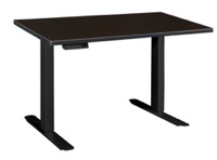 Esteem 42" Height Adjustable Power Desk - Mocha Walnut/Black