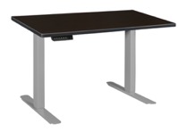Esteem 42" Height Adjustable Power Desk - Mocha Walnut/Grey