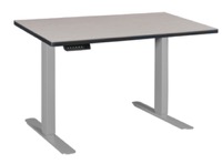 Esteem 42" Height Adjustable Power Desk - Maple/Grey