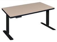 Esteem 48" Height Adjustable Power Desk - Beige